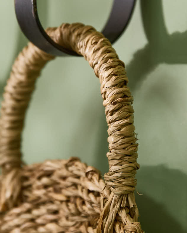 Set of 2 Woven Hanging Baskets