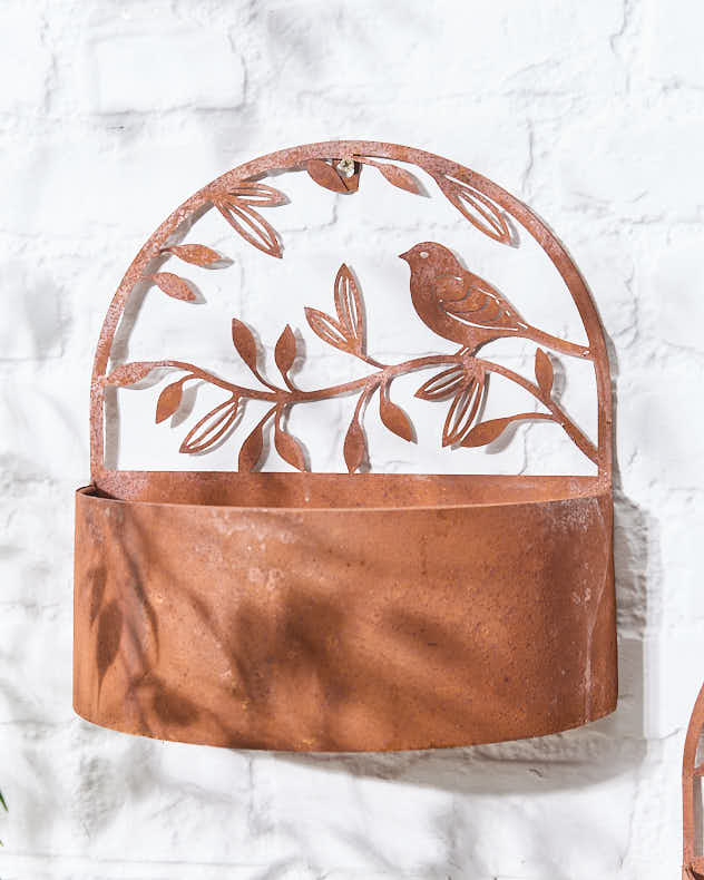 Set of 2 Woodland Bird Wall Planters