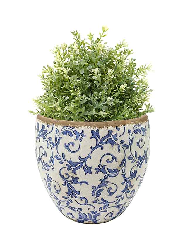 Solene Blue Botanical Planter