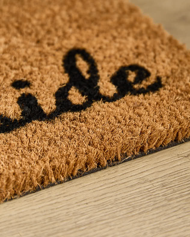 „Come Inside“ Fußmatte aus natürlicher Kokosfaser