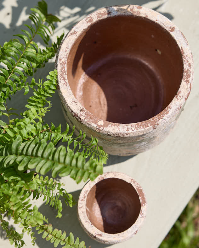 Earthy Terracotta Footed Planters