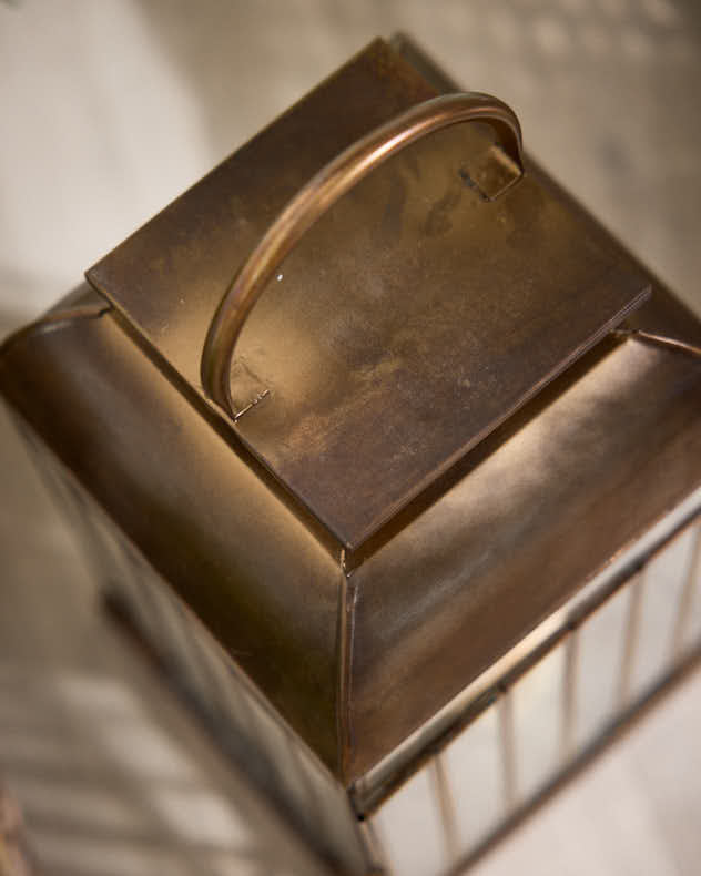 Antique Style Brass Effect Lantern