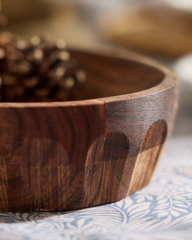 Acacia Wood Serving Tray with Handle
