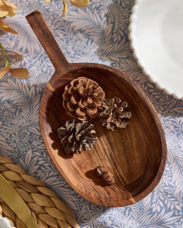Acacia Wood Serving Tray with Handle