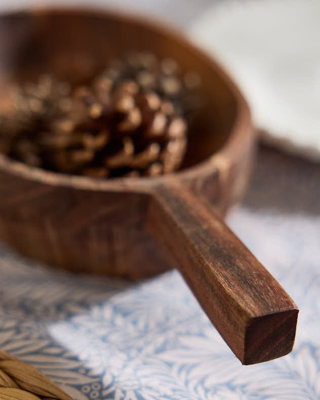Acacia Wood Serving Tray with Handle