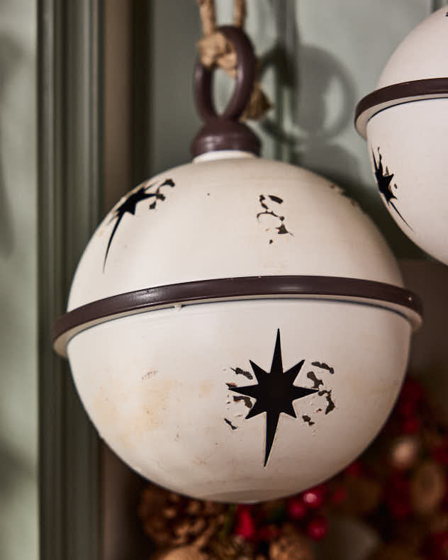 Set of 3 White Jingle Bells