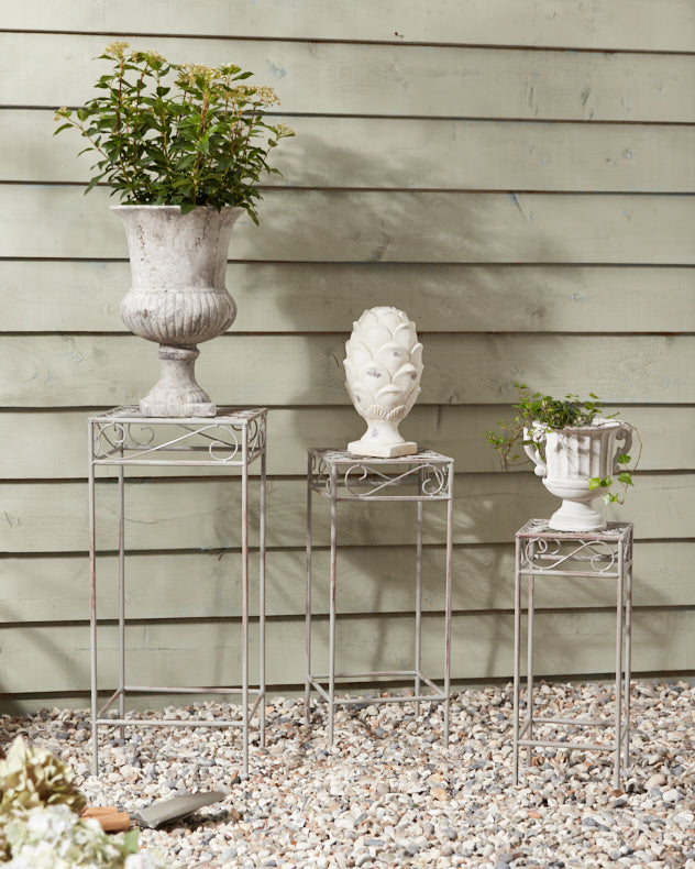 Set of 3 Iron Plant Stand Tables