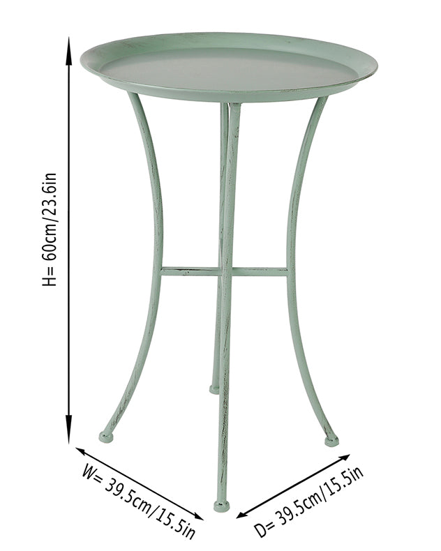 Sage Green Folding Butler Tray Table