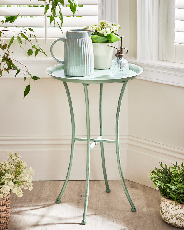 Sage Green Folding Butler Tray Table