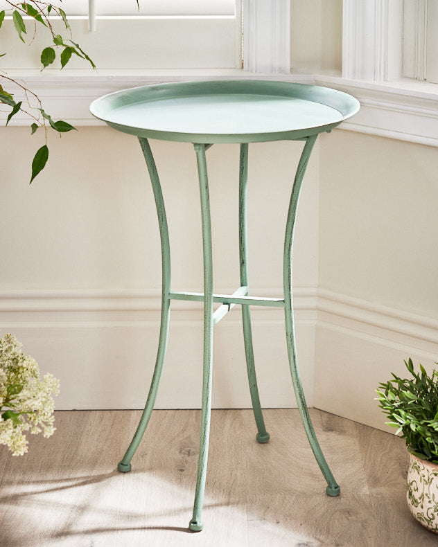 Sage Green Folding Butler Tray Table