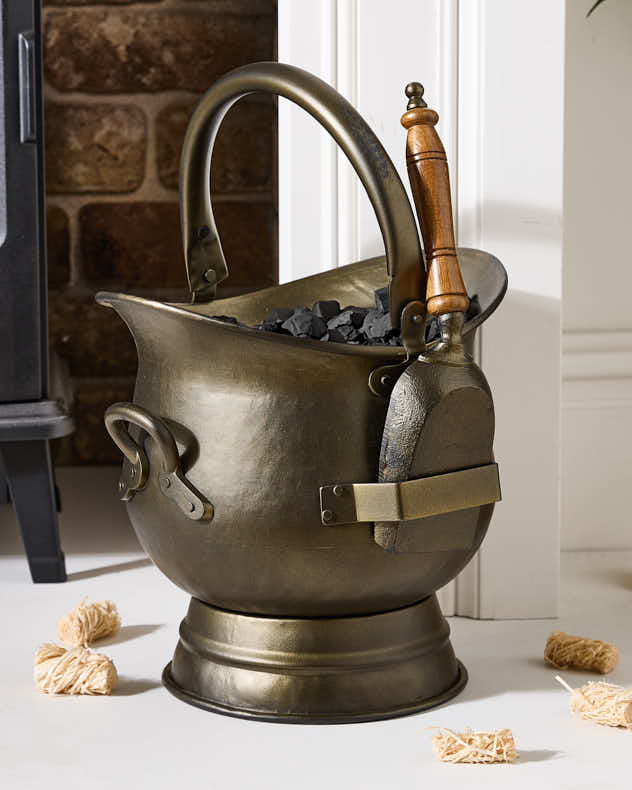 Bronze Coal Bucket & Shovel