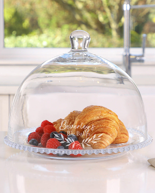 Personalised Big Bakes Glass Dome Cloche