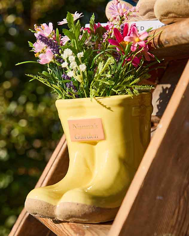 Nanna's Garden Pflanzgefäß „Gelbe Gummistiefel“ – Dibor