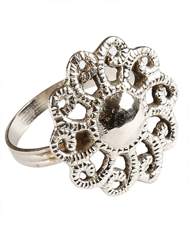 Silver Flower Napkin Ring