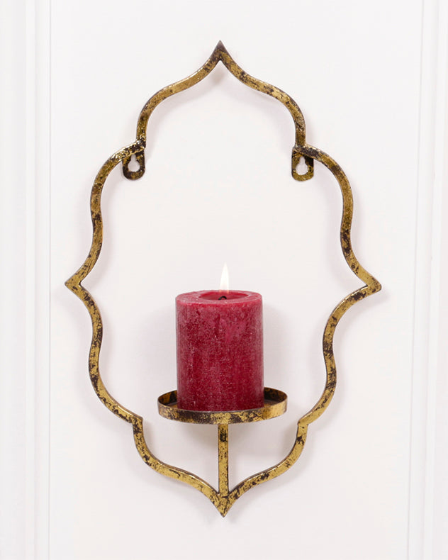 Gold Wall Mounted Candle Holder