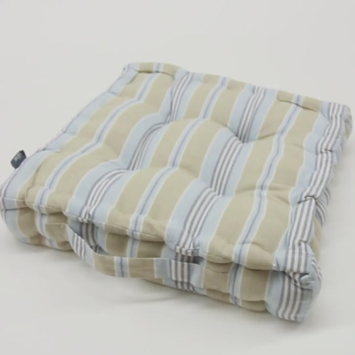 Set of Oxford Stripe Garden Box Cushions