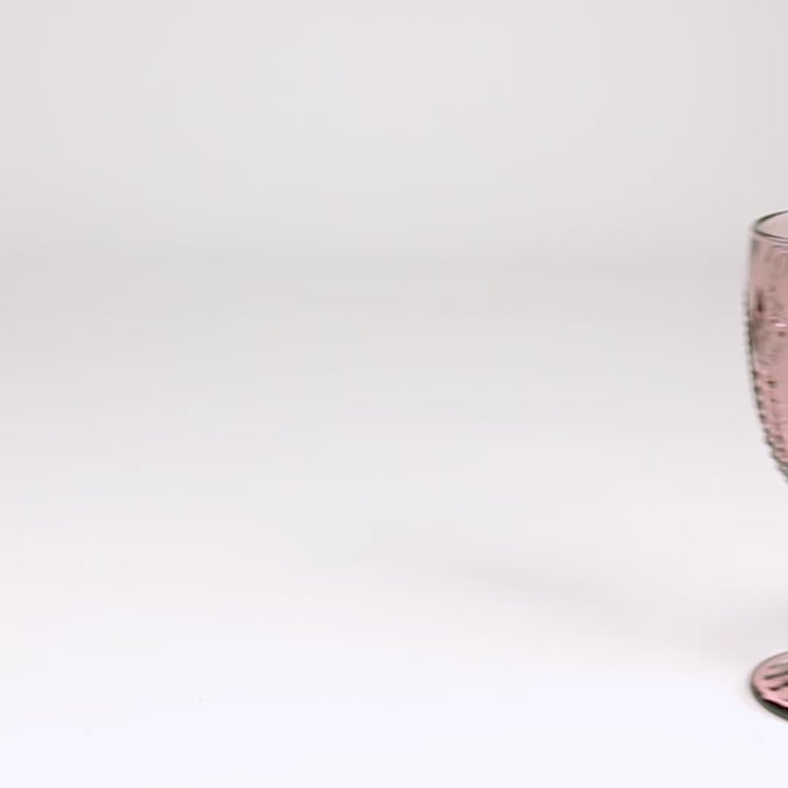 Fleur De Lys Pink Wine Goblet