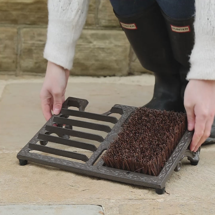 Cast Iron Boot Scraper & Boot Brush