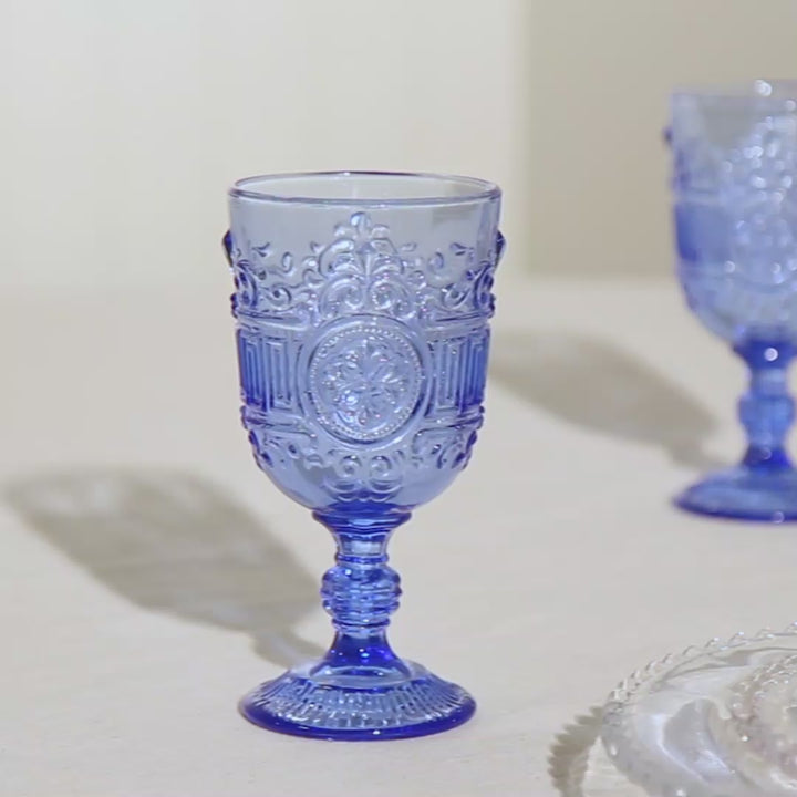 Parisian Blue Wine Goblet