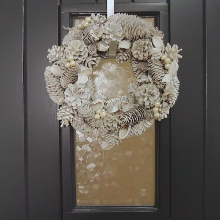 Indoor Polar Wonderland Pinecone Wreath
