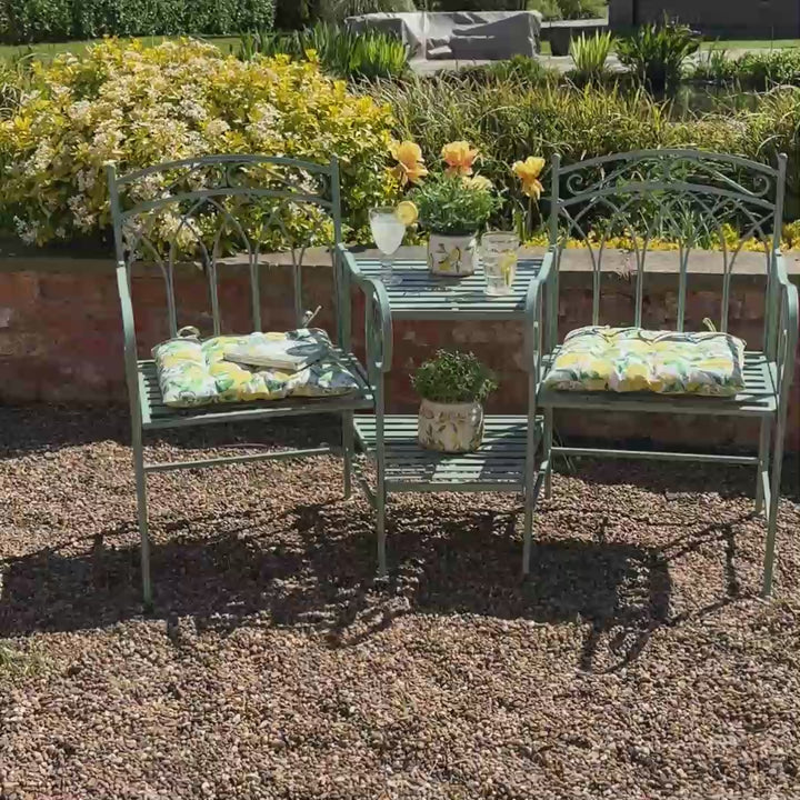 Green Arched Iron Companion Seat