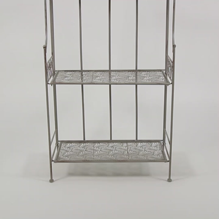 Vintage Grey 3 Tier Plant Shelf