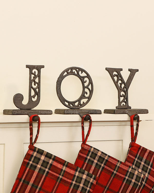JOY Set of 3 Christmas Stocking Holders Dibor