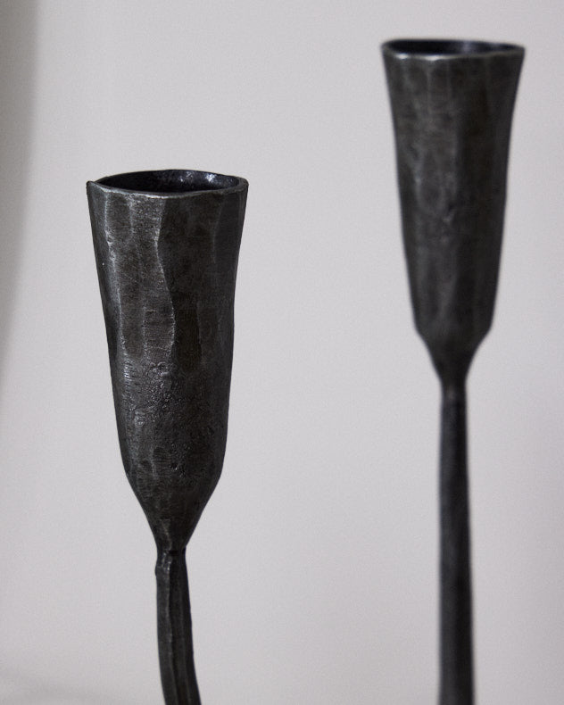 Forged Iron Trident Candelabra