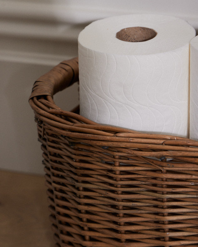 Wicker Bathroom Storage Basket