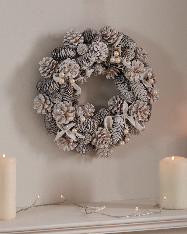 Polar Wonderland Pinecone  Wreath 30cm