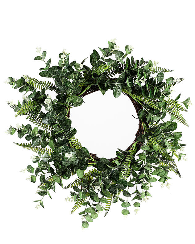 green handmade wreath