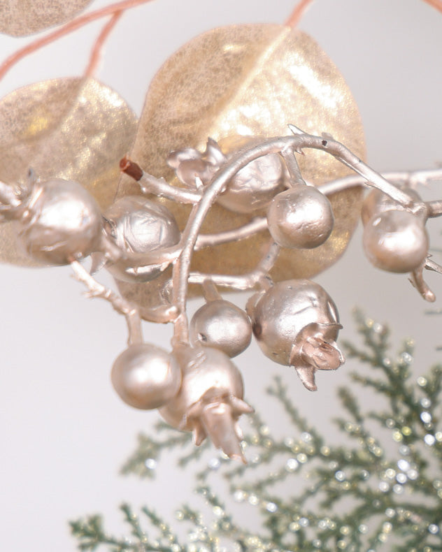 Silver berries on garland