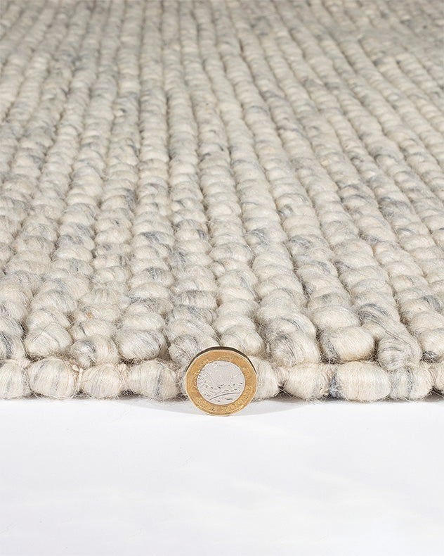 Heptonstall 120 x170cm Cream Wool Pebble Rug