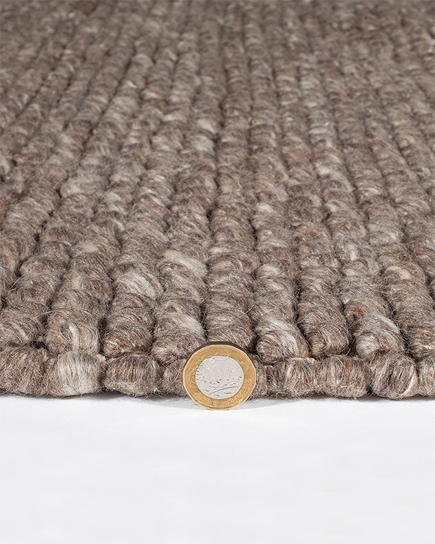 Heptonstall 120 x170cm Taupe Wool Pebble Rug