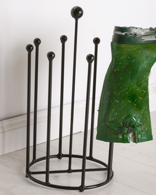 Metal wellington hot sale boot stand