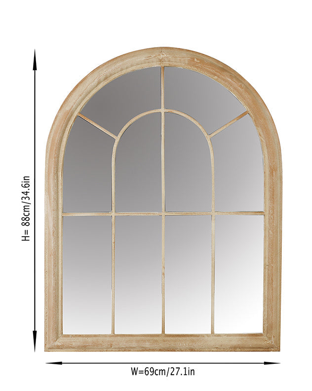 arch window pane mirror