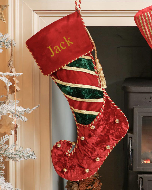 Luxury Personalised Velvet Christmas Stocking
