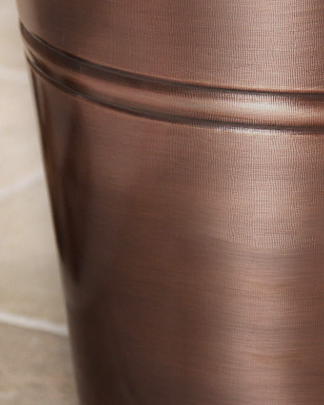Brushed Copper Kindling Bucket material