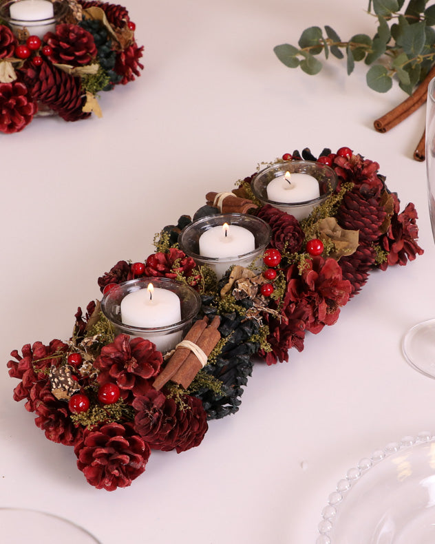 christmas candle holders