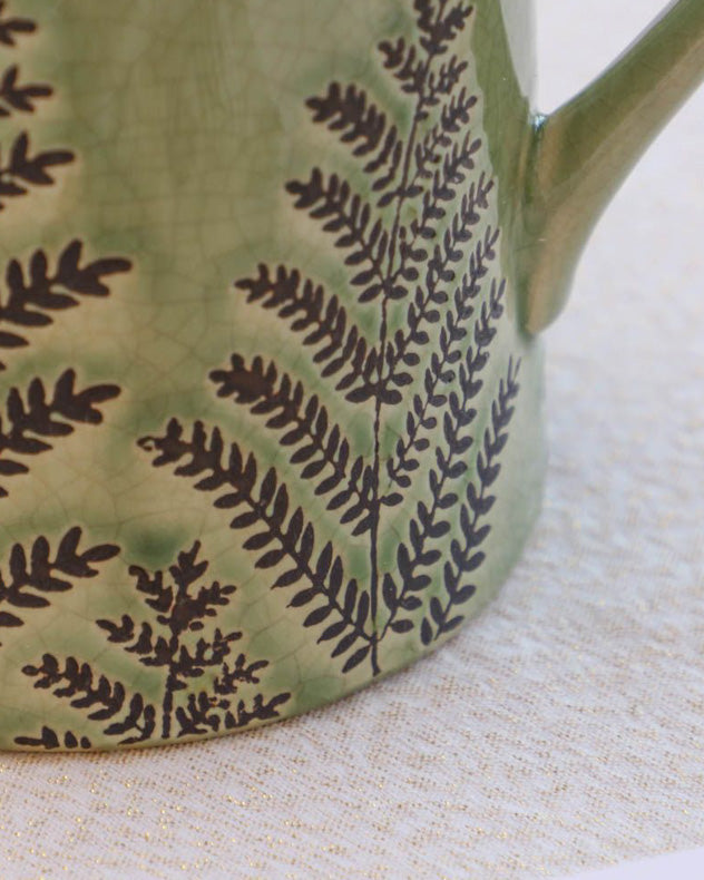 ceramic fern flower vase