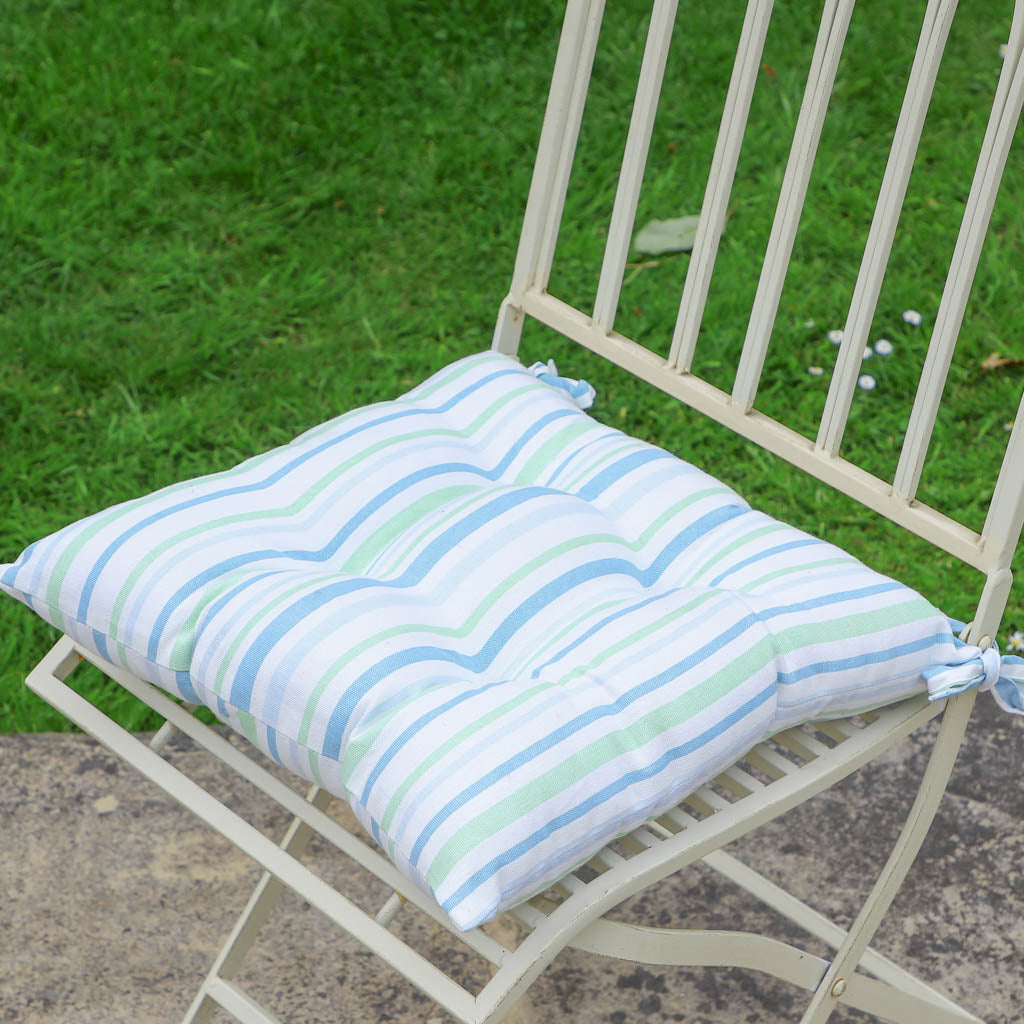 nautical style blue garden seat cushions