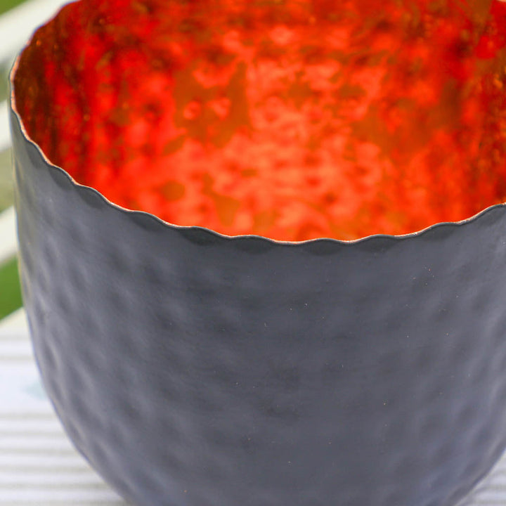 copper candle holder