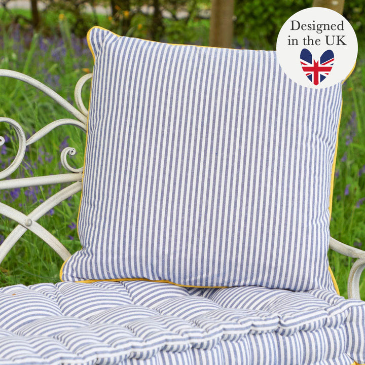Vintage striped outdoor cushions

