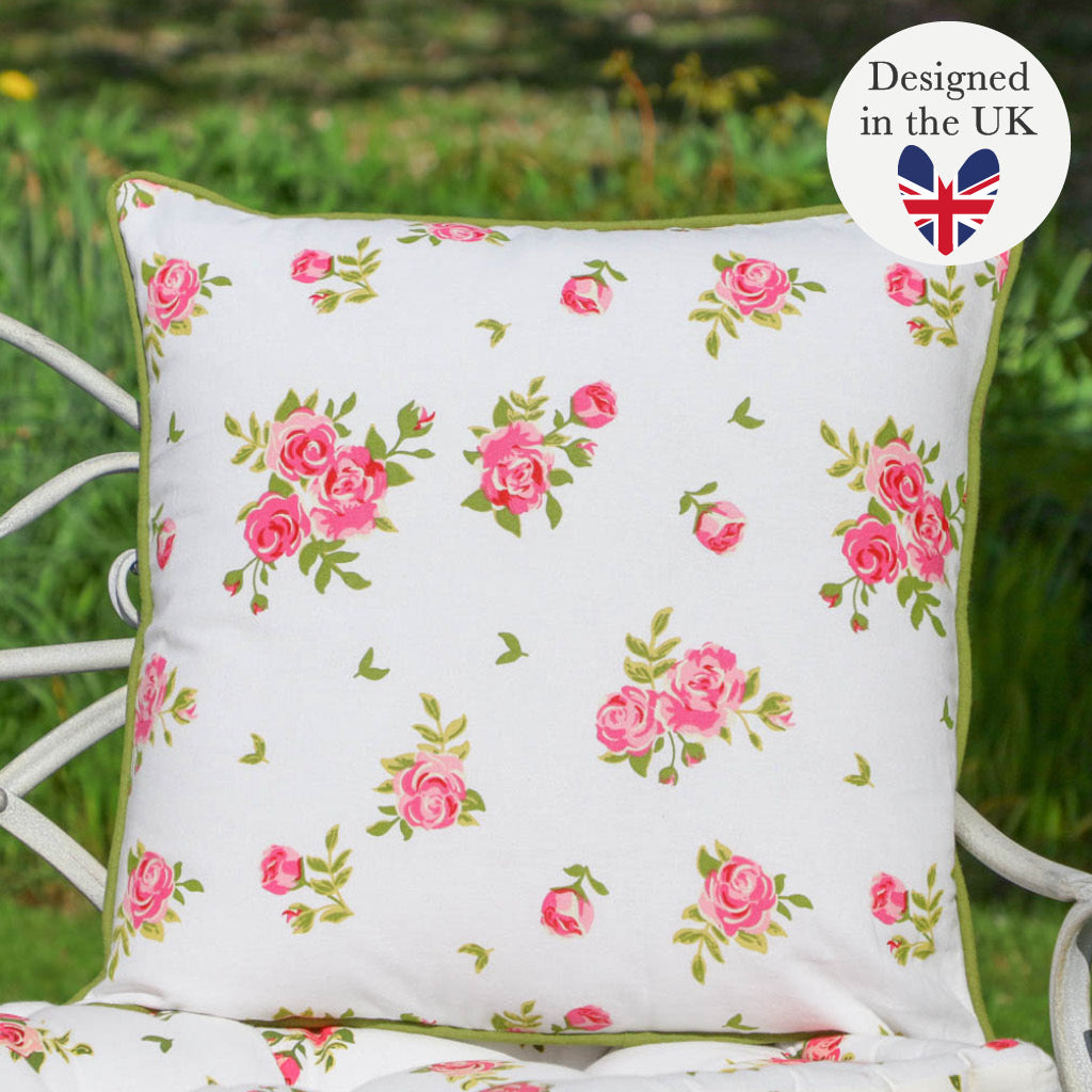 Vintage floral garden cushion