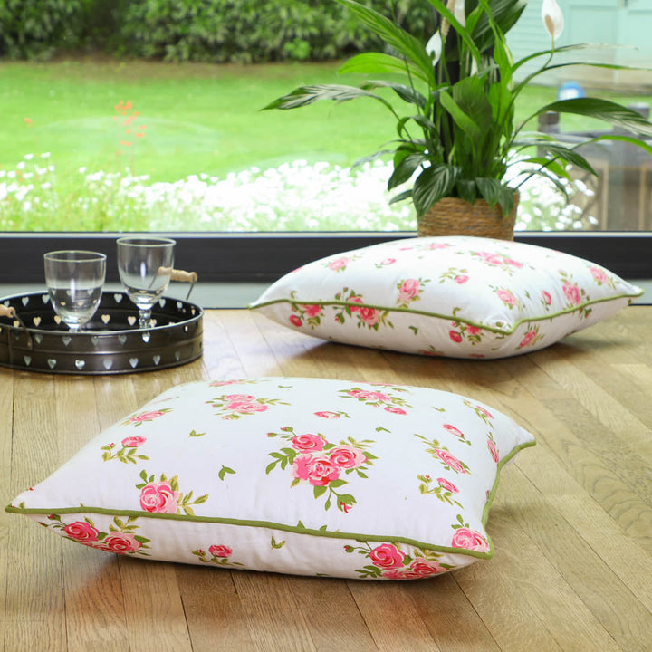 Helmsley Blush Large Floral Print Scatter Cushion