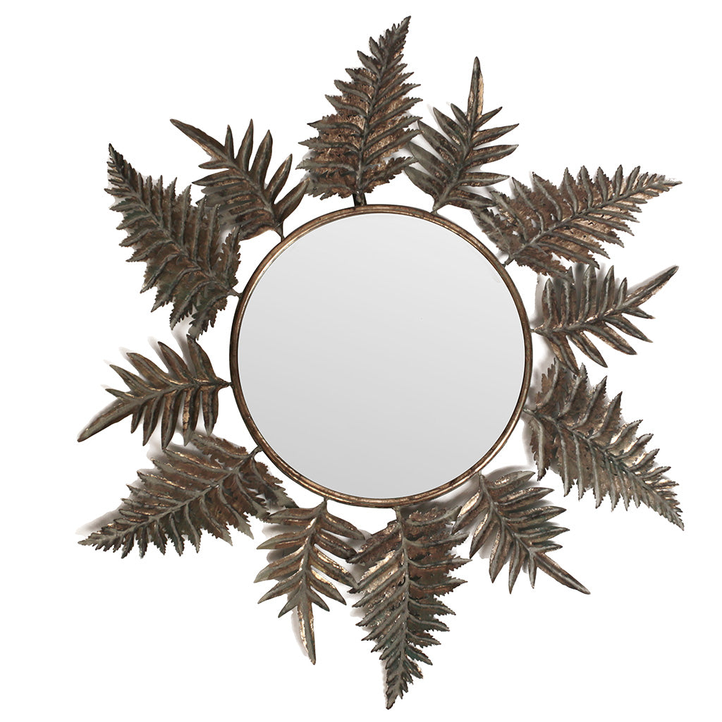 metal leaves mirror