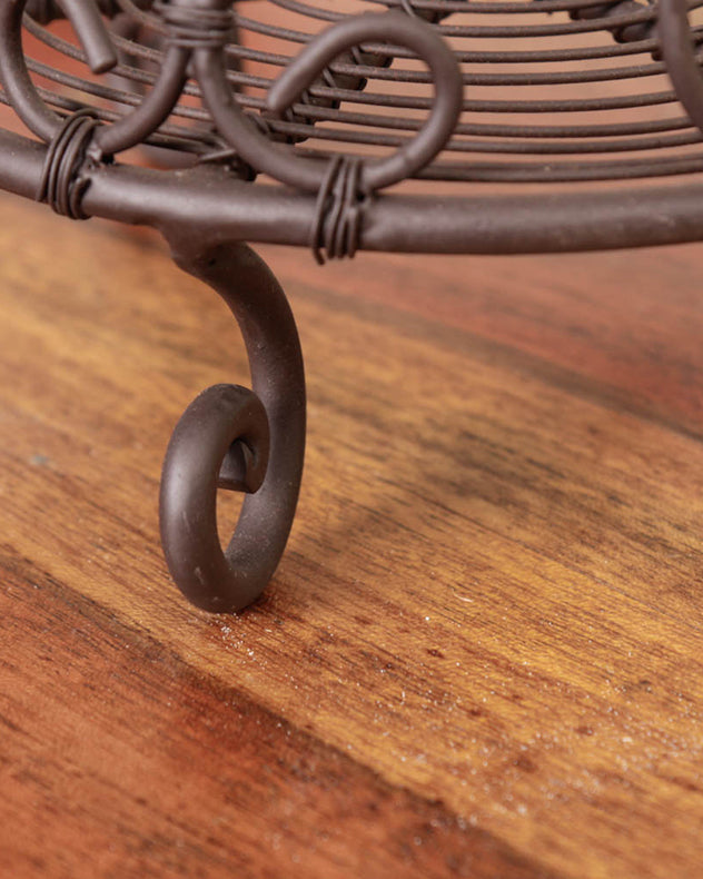 Antique Brown Heart Kitchen Roll Holder