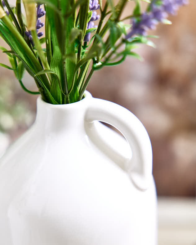 Striped White Sandstone Vase