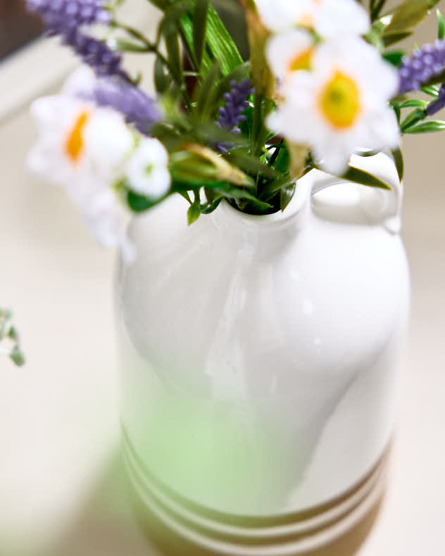 Striped White Sandstone Vase