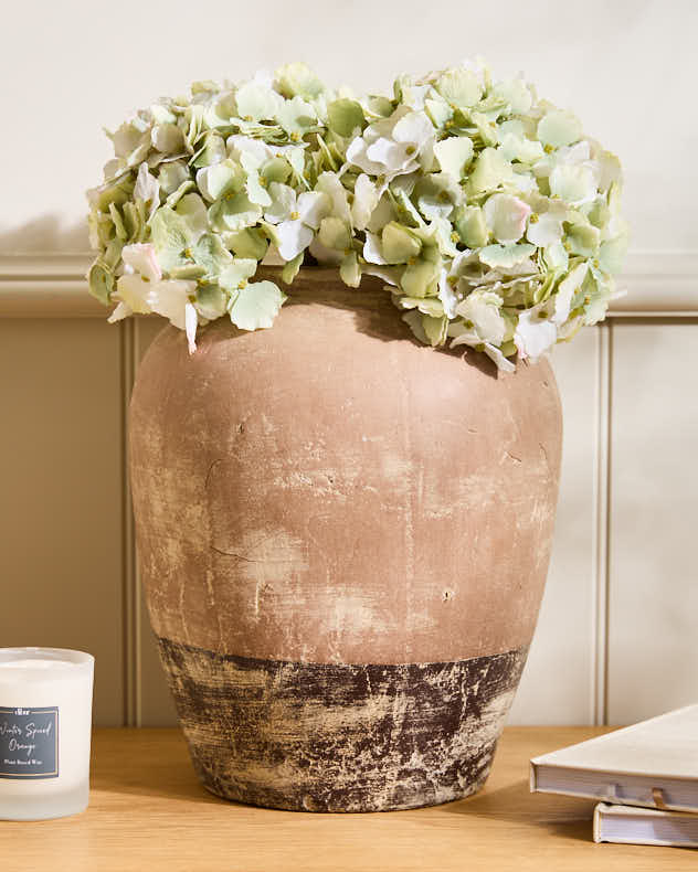 Brown Distressed Vintage Planter